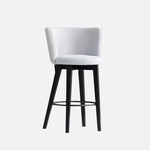 Modern Upholstered Bar Stool with Backrest