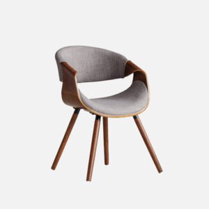 Modern Wooden Accent Chair Grey Colour