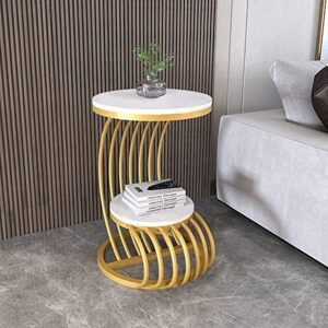 Coffee Table Wood Top and Metal Frame Sofa Side Table