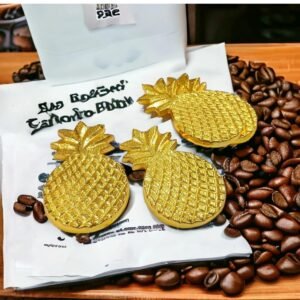 S/4 Gold Pineapple Coasters