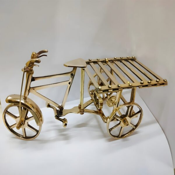 Brass Bicycle Cart Miniature – Collectible Gift